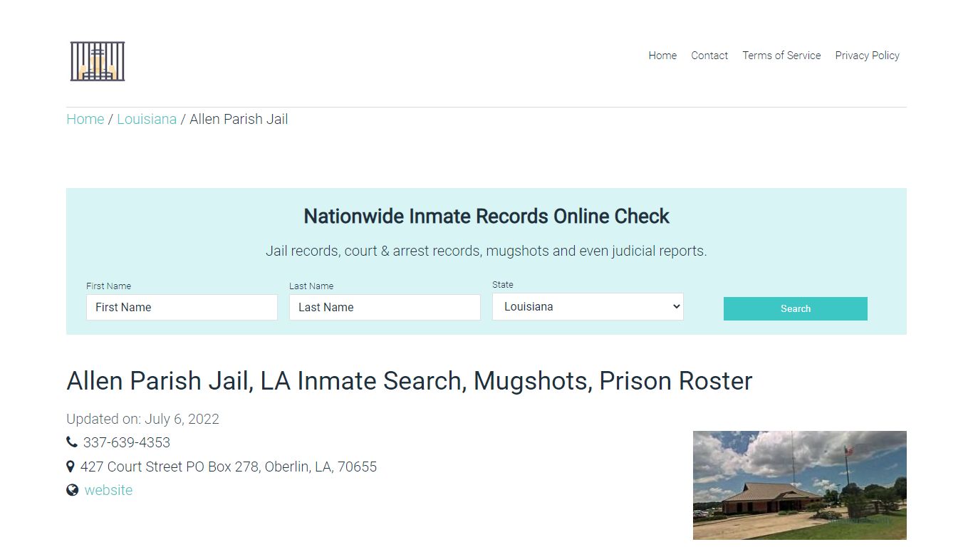 Allen Parish Jail, LA Inmate Search, Mugshots, Prison Roster